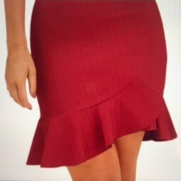 NWT Women’s Ruffle Sleeve Red Mermaid Dress - Picture 7 of 11